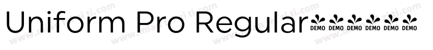 Uniform Pro Regular字体转换